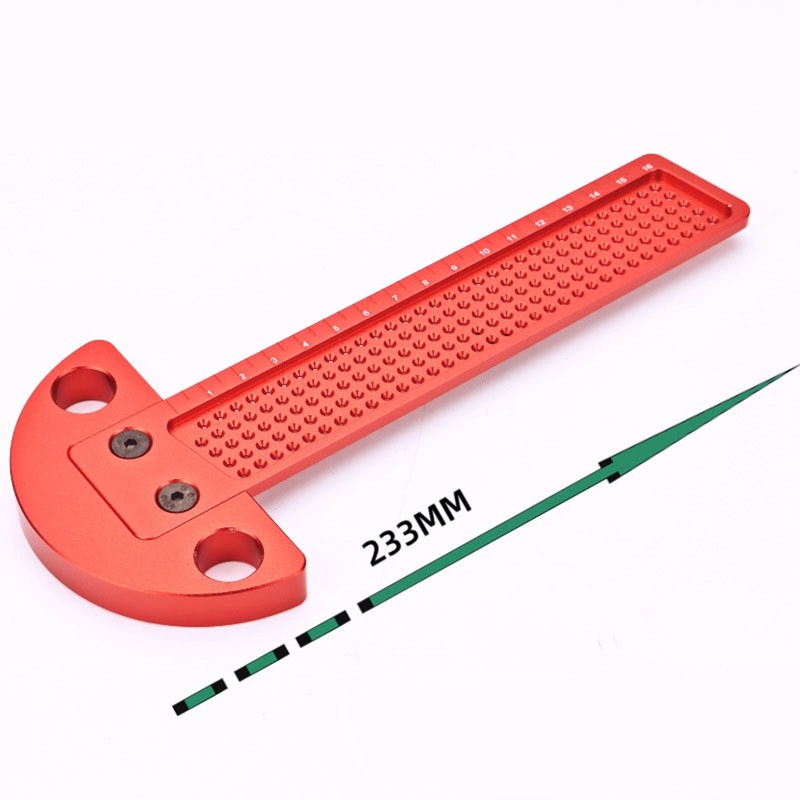 Woodworking T Ruler Aluminum Alloy 0 to 164mm Range 1mm