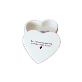 Mother of the Bride Gift - Heart Keepsake Box - Thank You for Raising an Incredible Woman
