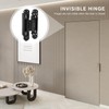 ANMILIY Hidden Door Hinge (6in)-2PC Invisible Door Hinges,3D Adjustable 180