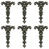INCREWAY Antique Hinges,6PCS Bronze Decorative Retro Carved Hinge Cabinet Hinges