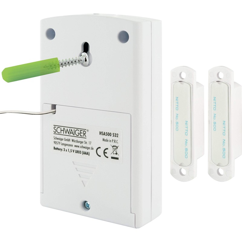 SCHWAIGER -5507- Garage Sliding Door Alarm with PIN | Alarm