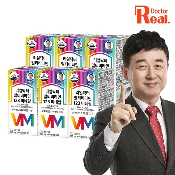 Real Doctor Multivitamin 123 Mineral 60 tablets, 6 units, 12-month supply, single option / 리얼닥터 멀티비타민 123 미네랄 60정 6개 12개월분, 단일옵션