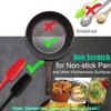 Long Handle Silicone Jar Spatula Kitchen Scraper Spatula Non-Stick Rubber