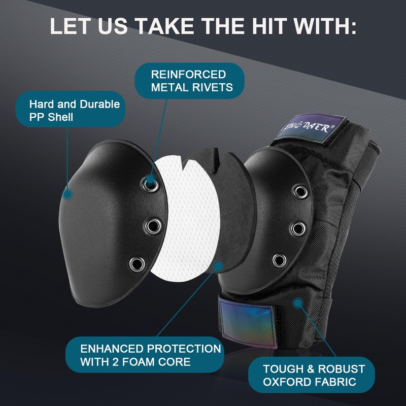 Knee and Elbow Pads Adult - (6 in 1) Knee