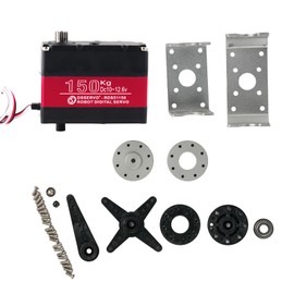 DIYmall 150KG RDS51150 High-Torque Metal Gear Robotic Digital Servo 270 Degree 12V Waterproof Double-Shaft RC Servo for Robot