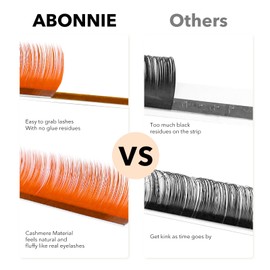 ABONNIE Colored Lash Extensions, 16 Rows Cashmere lash extensions, 0.07 D Curl Lash Extensions, 16mm Classic Lash Extensions, Single Lash Extensions for Professional(0.07-D-Yellow Gradient 16mm）