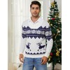 TURETRENDY Mens Ugly Christmas Sweaters Snowflakes Holiday Reindeer Printed Shawl
