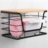 ALOCEO Extra Large Trash Bag Holder Dispenser With Bamboo Top,