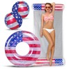 POZA Inflatable USA Pool Floats - Luxurious Swim Floats Filled