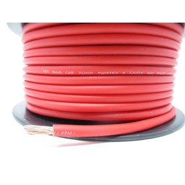 150 ft OFC 8 Gauge Oversized RED Power Ground Wire Sky High Car Audio