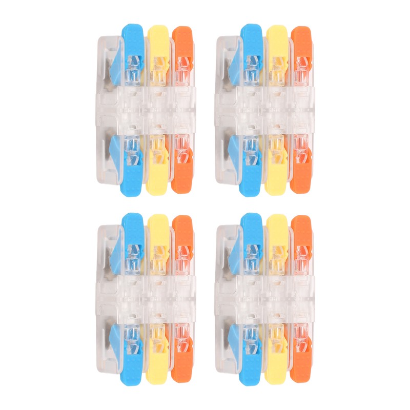 10Pcs Lever Wire Connector Electrical Quick Wiring Connect Inline Splicing