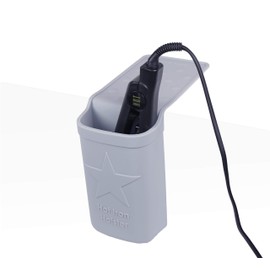 Hot Iron Holster | Adhesive-Free Silicone Storage Pocket for Organization and Travel | Heat Resistant to 500°F | Ideal for Curling Irons, Hair Straighteners, and Other Hot Tools | Stone