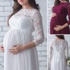 Loalirando Elegant Women's Maternity Dress Maxi Lace Dress Party Pregnancy