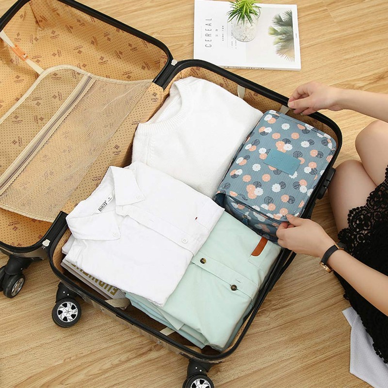 Sechunk Waterproof Travel Toiletry Bags Hanging Multi-function Cosmetic Bag Makeup