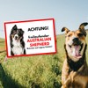 Australian Shepherd Free-Ranging Dog Sign Saying Door Sign Dog Sign