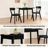 DELAVIN 29.5" Solid Wood Dining Table, Square Kitchen Desk, Modern
