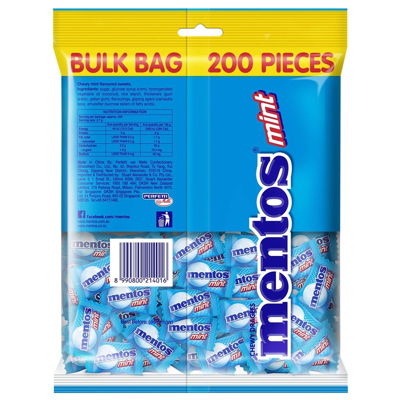 Mentos Mint Candy Pillowpack, Minty Freshness and Enjoyable Chew, 540g