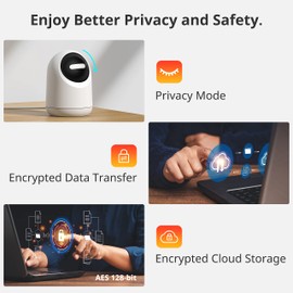 SwitchBot Baby Monitor with Camera, Audio Two-Way Talk, Pan/Tilt Cam 2K for Home Security, Indoor Camera WiFi 2.4G Works with Alexa, Night Vision, Privacy Mode