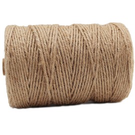 KalluliCC Twine Natural Jute Twine,3mm 656 Feet Twine Macrame Cord,Jute Rope for Gardening Marking DIY Projects,Twine String for Gift Wrapping,Picture Display,Wedding Decoration and Garden
