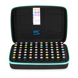 Storage of Essential Oils Fitnate Case for Essential Oils (5 ml, 10 ml, 15 ml), Case for Travel with Essential Oils with Young Living Labels for Essential Oils and Bottle Opener, blue