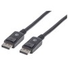 Manhattan 307116 - DisplayPort cables (DisplayPort, DisplayPort, Male/Male, Nickel, Black)