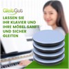 Gleitgut 4 x Furniture Coasters 65 mm Piano Bowl Teflon