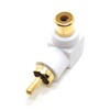 Maincore White Right Angle 90 Degree Single RCA Phono Male