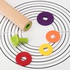 Mepple Rolling Pin with Thickness Rings for Baking,Fondant, Pizza, Pie