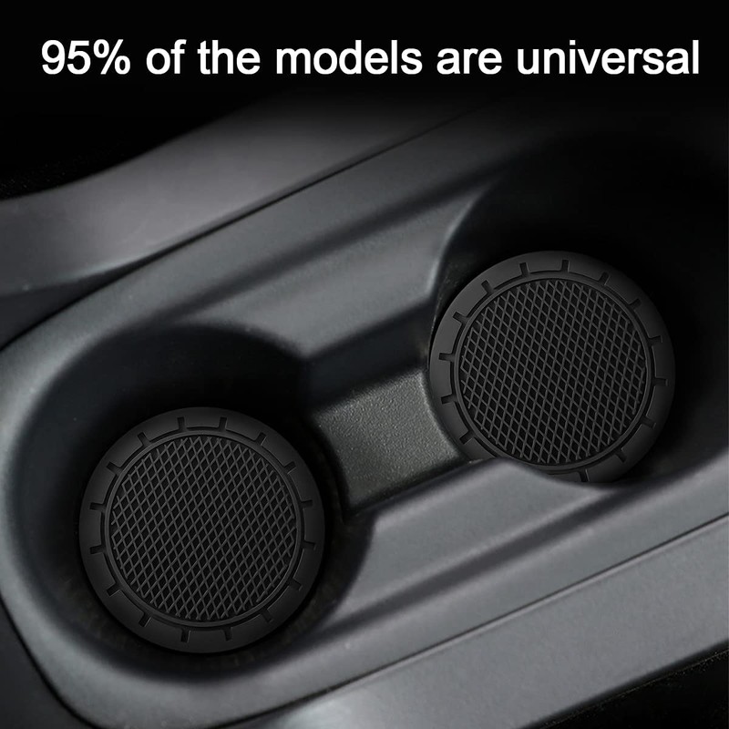 Car Cup Holder Coaster, 4 Pack 2.75 Inch Diameter Non-Slip