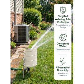 2 Pcs Sprinkler Guard, White Giant Yard Shield, Irrigation Splash Shield for sprinklers Blocker, Sprinkler Head Cover Guards for Lawns, Parks, Garden