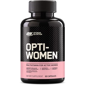 Optimum Nutrition Opti-Women, Vitamin C, Zinc and Vitamin D for Immune Support Womens Daily Multivitamin Supplement with Iron, Capsules, 60 Count