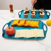 TP Serving Tray with Handles, Large Rectangle Melamine Serving Platter