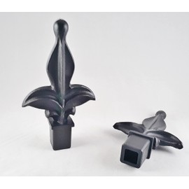 Retrospec Creations 10 Each for (1/2 OR 1-INCH) Plastic Iron Fence Tops 1-60-10 Fleur DE LIS Black