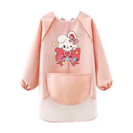 LdawyDE Painting Apron Children for Age 6-10 Years Painting Coat School 1st Grade Painting Coat Children Waterproof Protection Against Stains Craft Apron Children with Sleeves & Pockets, Easy