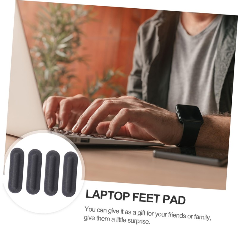 TEHAUX 4Pcs Laptop Rubber Feet Pads for Non Slip Cushions