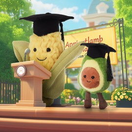 Apricot Lamb Graduated Corn Food Plush Stuffed Animals for Kids, Soft Cute Plush Toys for Baby Girl and Boy, Fluffy Graduated Corn Yellow 7.1 Inches
