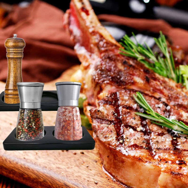 Salt and Pepper Mill Tray, Pepper Salt Mill Tray, Wood