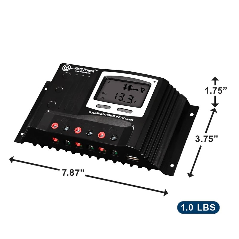AIMS Power 30 Amp Solar Charge Controller 12/24 Volt –
