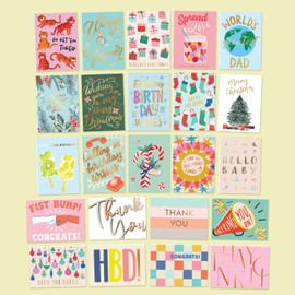 S&O 100 Assorted Cards for All Occasions Box Set - All Occasion Cards Assortment Box with Envelopes - Greeting Cards Assortment Box - Assorted Greeting Cards for All Occasions Box - 4.25x5.75”