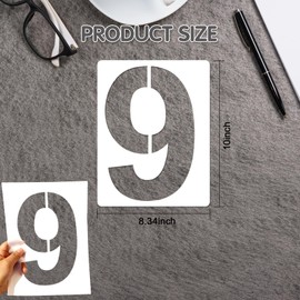 Bliceon 10 Inch Number Stencils Kit - 10 Reusable Interlocking Templates for DIY Art Projects, Perfect for Painting on Wood, Walls, Fabric, Rocks, Signs - for Crafts and Home Decor
