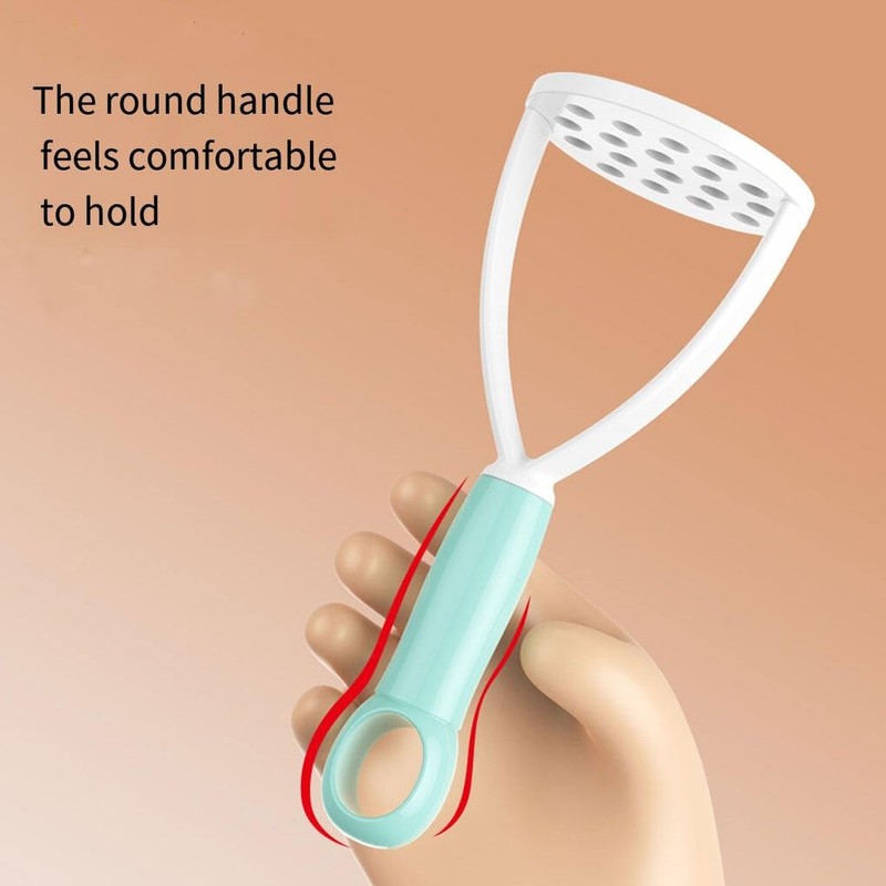Green Manual Silicone Potato Masher,Mini Potato Masher Fruit and Vegetable