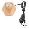 Wooden Diamond Lamp Base E27 Socket Modern Small Wood Table