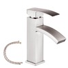 SOLVEX Bathroom Faucet Brushed Chrome Single Handle Brass Bathroom Sink