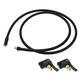 INFINAUTO Tire Inflator Extension Tube 45.28inch 7.8mm ID for Car Motorcycle Bicycle Air Pump Extend Hose Adapter Tire Valve with Undeflatable Air Chuck Rubber Black Durable