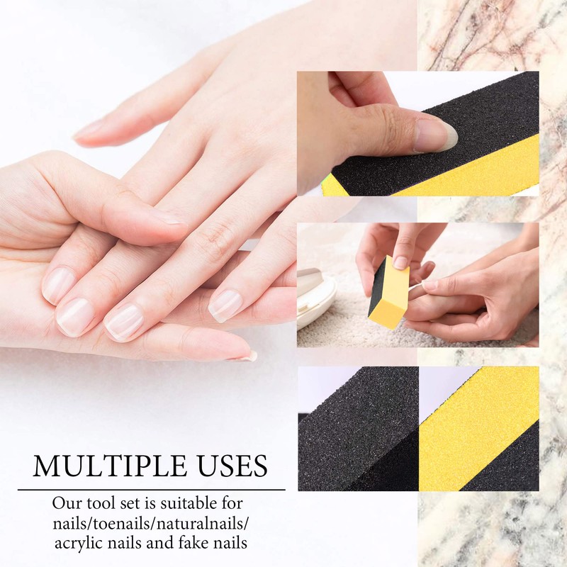 SKYPIA Nail Buffer 3 Sided Blocks Sanding Buffing Grinding Polisher