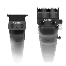 KEMEI Hair Clippers and Trimmers Set Professional, Barber Clipper for Hair Cutting, Rechargeable Electric Trimmers for Men, T-Blade Grooming Kit with 11 Guide Combs for Family