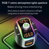 Bluetooth 5.0 FM Transmitter Dual Screen Display 3 USB Ports