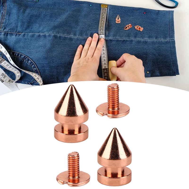 100 Sets Spiked Cone Spike Stud Rose Gold High Hardness