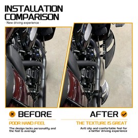 Front Floorboards Rear Foot Pegs Set Driver and Passenger Footboards Set Fit For Harley Touring Electra Glide Road Glide Road King Street Glide (Black)