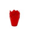 Bakerydirect 50 Standard Size Tulip Muffin Wraps Cases Colour red